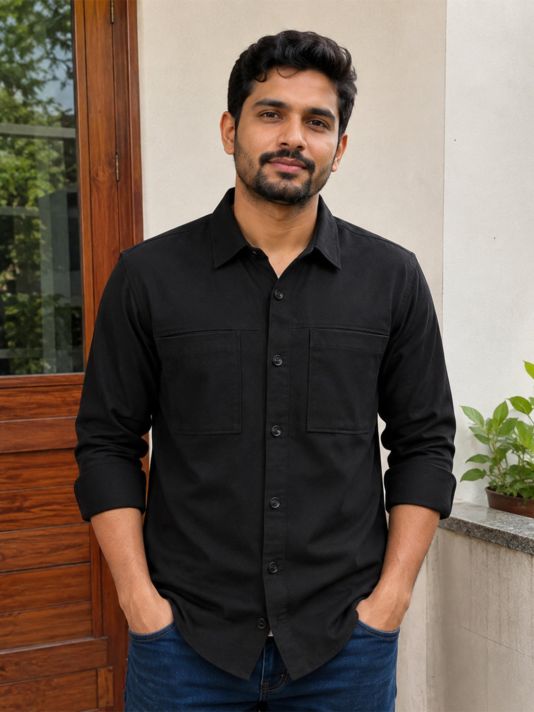 Modern Cargo Black Shirt