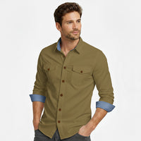 Cargo Style Olive Shirt