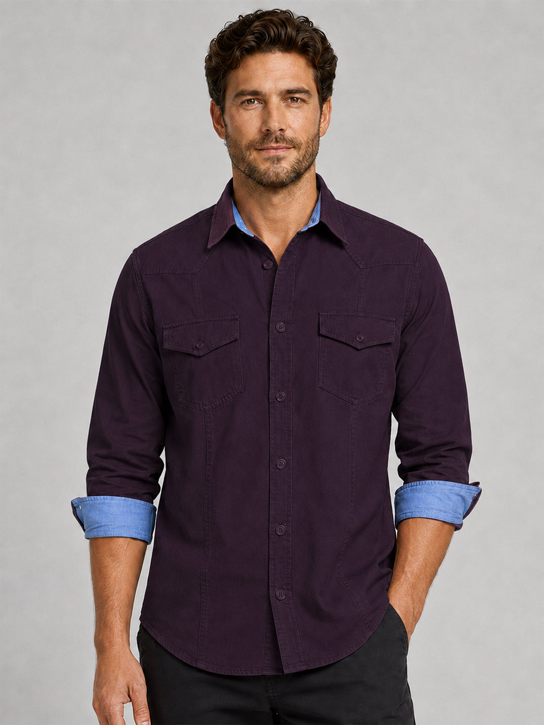 Cargo Style Wine Shirt