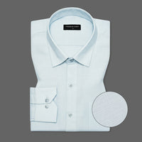 Sky Blue Textured Linen Shirt For Men