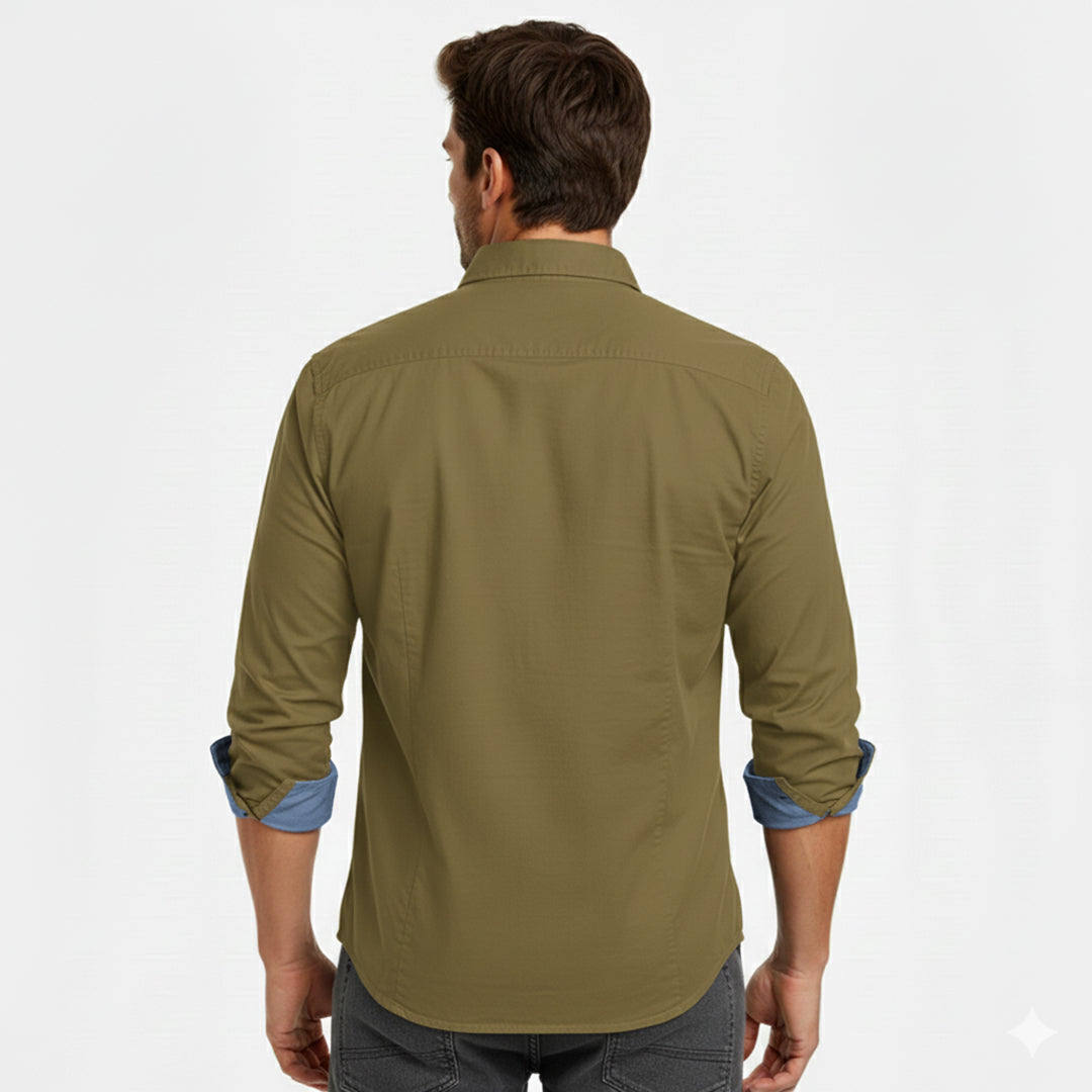 Cargo Style Olive Shirt