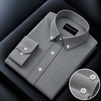 Oxford Cotton Black Shirt For Men