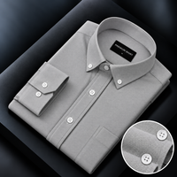 Oxford Cotton Silver Shirt For Men