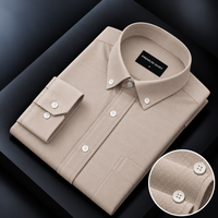 Oxford Cotton Beige Shirt For Men