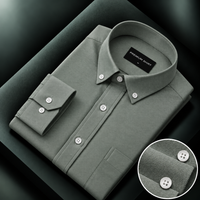Oxford Cotton Olive Shirt For Men
