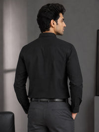 Paper Cotton Black Shirt for Men