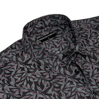 Black Floral Print Party Wear Shirt for Men