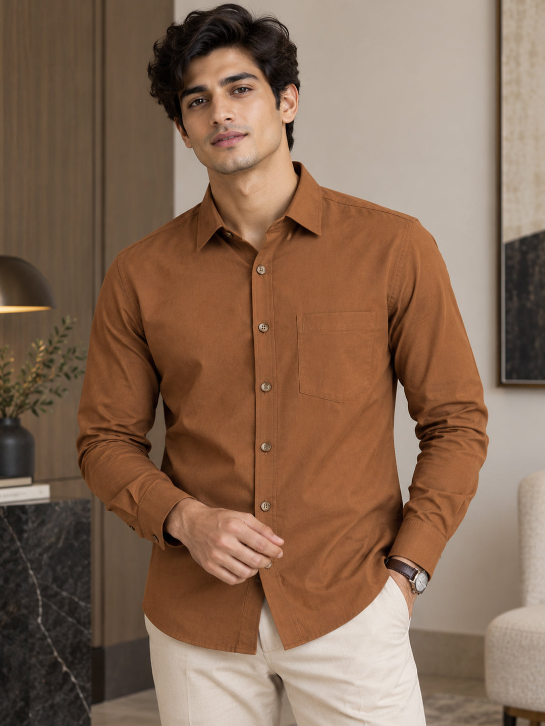 Classic Brown Cargo Shirt