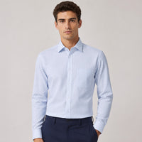 Cambridge Blue Stripe Oxford Premium Cotton Shirt For Men