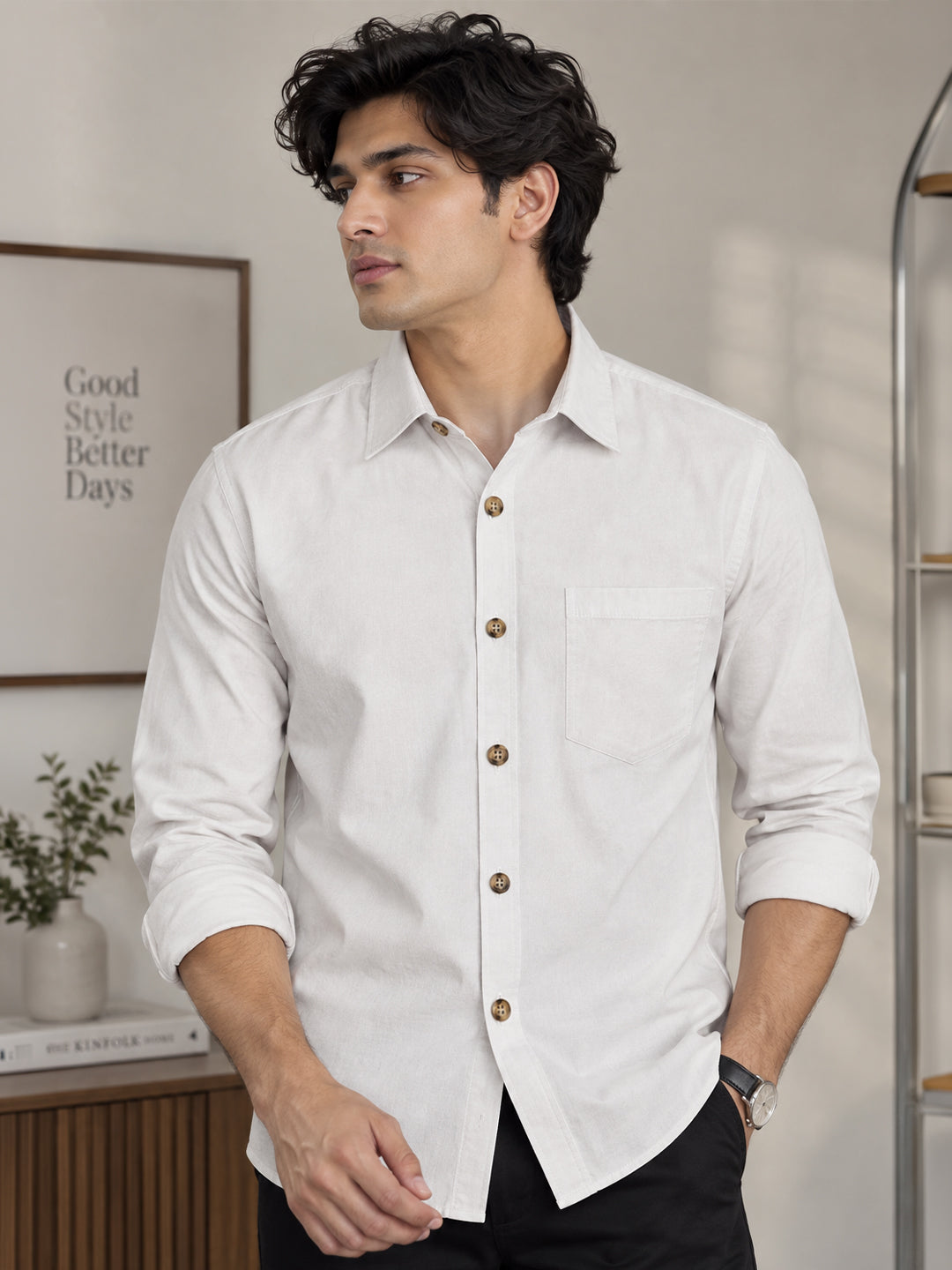 Classic White Cargo Shirt