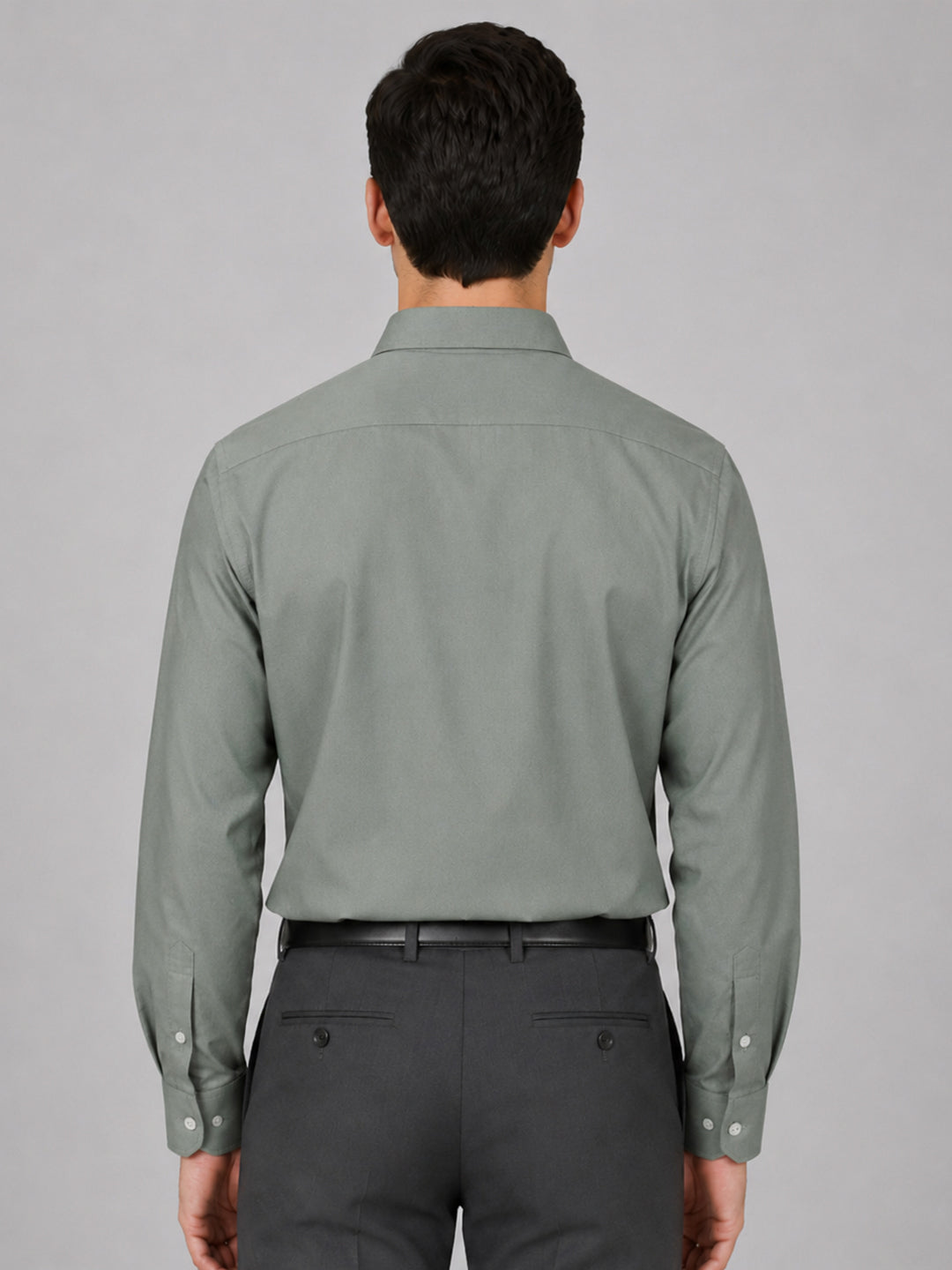 Olive Formal Oxford Cotton Shirt For Men