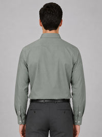 Olive Formal Oxford Cotton Shirt For Men