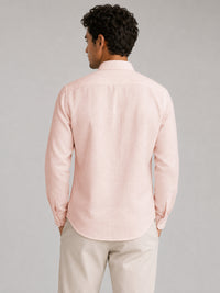 Peach Linear Linen Shirt