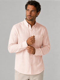 Peach Linear Linen Shirt