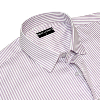 Purple Stripes Satin Shirt for Men