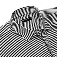 Black Stripes Satin Shirt for Men