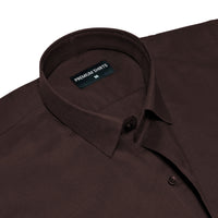 Dusty Brown Oxford Cotton Shirt For Men