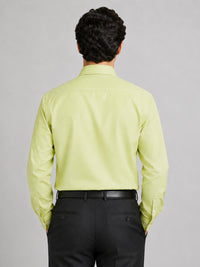 Lime Green Formal Oxford Cotton Shirt For Men