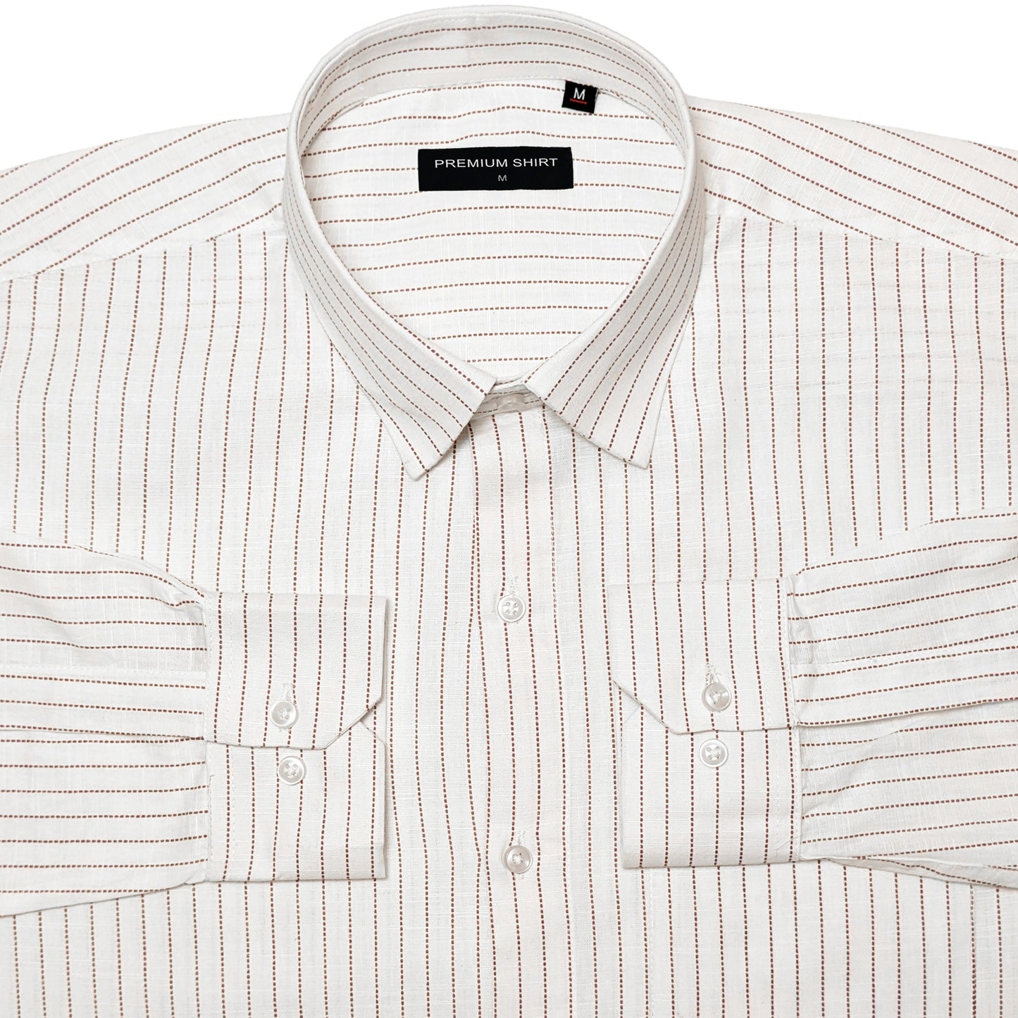 Fine Maroon Pinstripe Linen Shirt