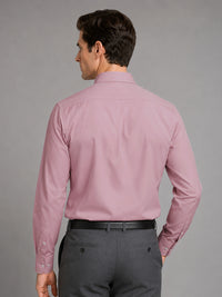 Rose Gold Satin Contrast Collar Shirt for Men