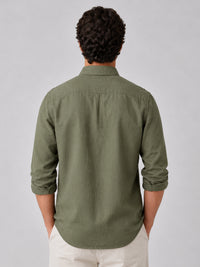 Olive Linen Shirt For Men