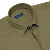 Pack of 2 Textured Linen Shirts (Olive & Bottle Green)