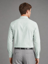 Light Green Stripe Oxford Shirt For Men
