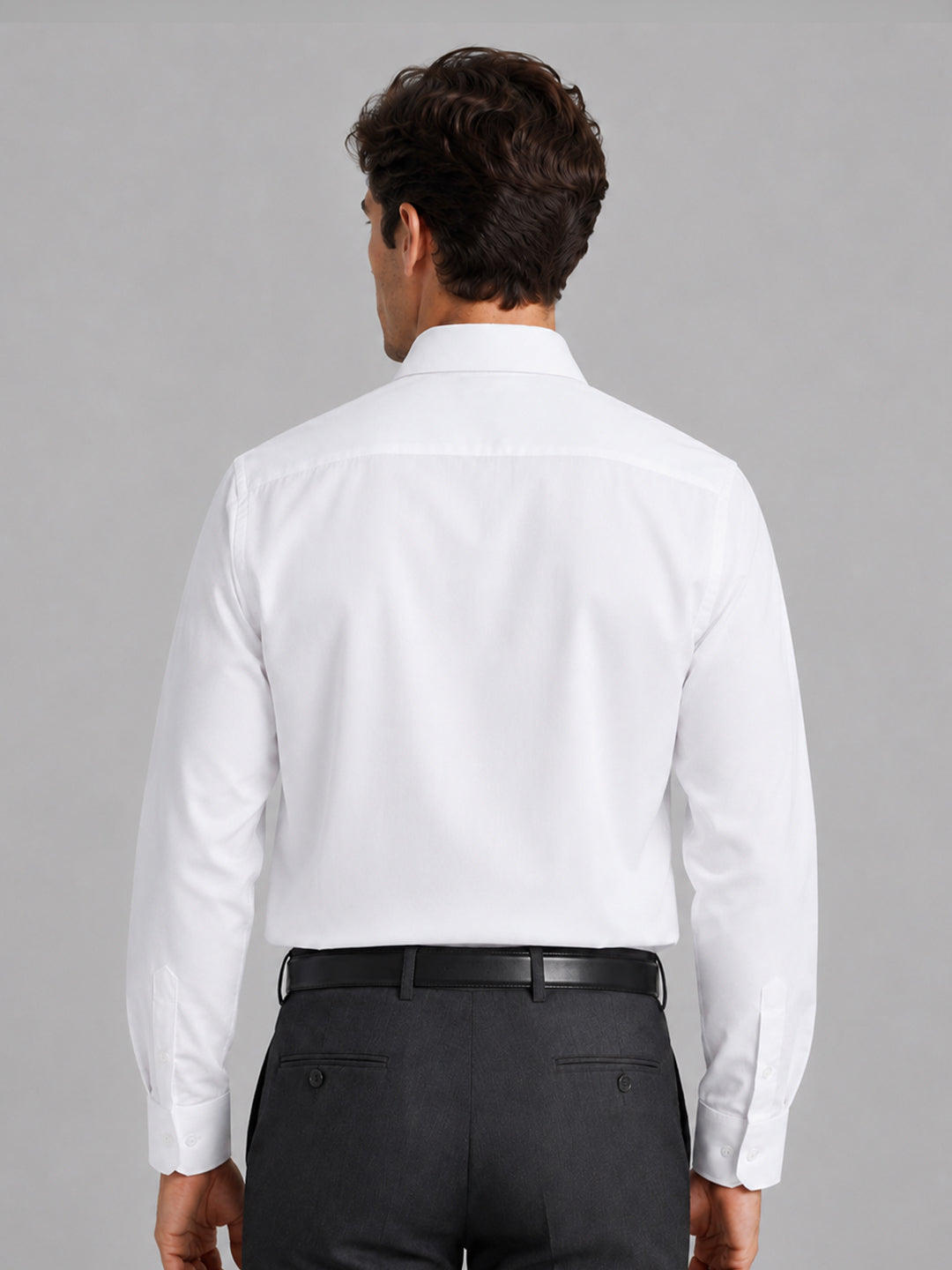 Pearl White Formal Oxford Cotton Shirt For Men