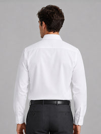 Pearl White Formal Oxford Cotton Shirt For Men