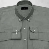 Oxford Cotton Olive Shirt For Men