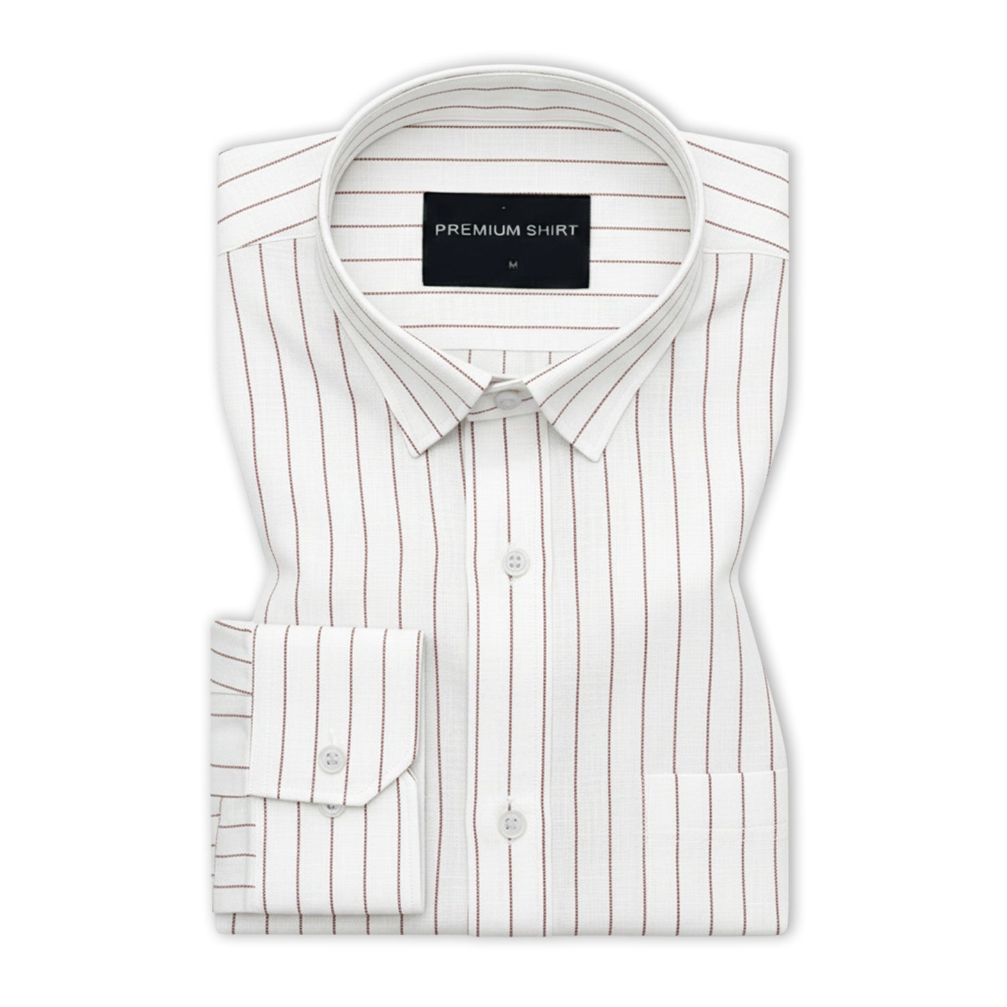 Fine Maroon Pinstripe Linen Shirt