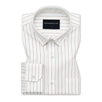 Fine Maroon Pinstripe Linen Shirt