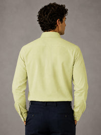 Oxford Cotton Lime Green Shirt For Men