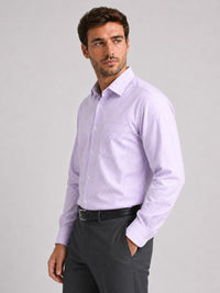Purple Stripe Oxford Shirt For Men