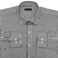 Black Stripes Satin Shirt for Men