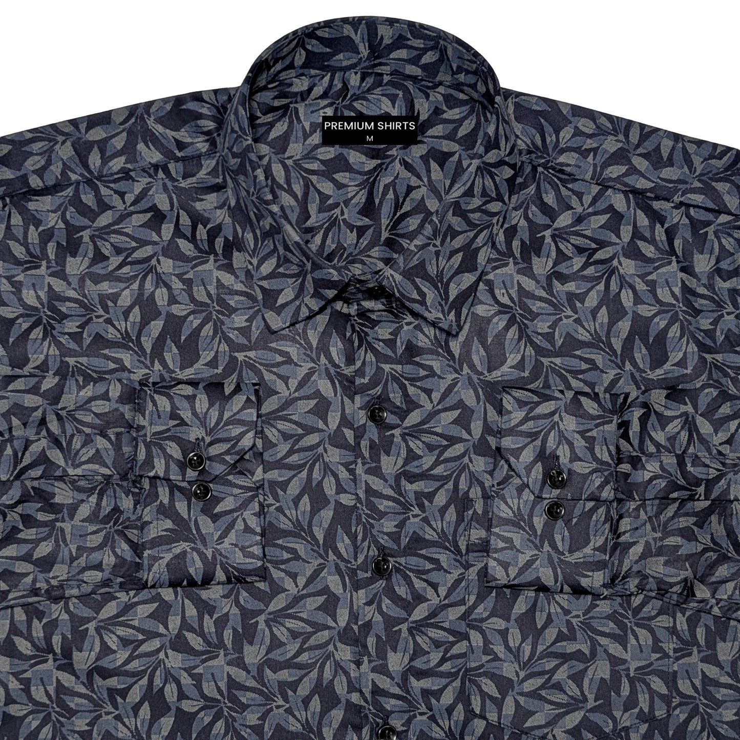 Blue Floral Print Party Wear Shirt for Men