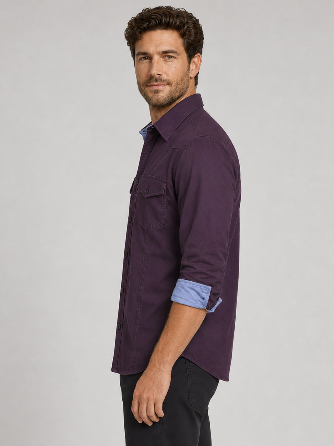 Pack Of 2 Cargo Style White & Wine Shirt