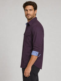 Pack Of 2 Cargo Style White & Wine Shirt