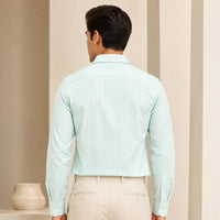 Pista Stripe Oxford Premium Cotton Shirt For Men