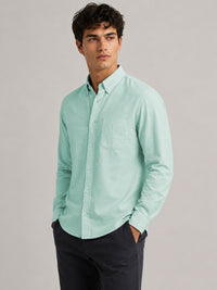 Turkish Blue Linear Linen Shirt