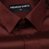 300GSM Premium Satin Shirt Combo for Men (White & Maroon)