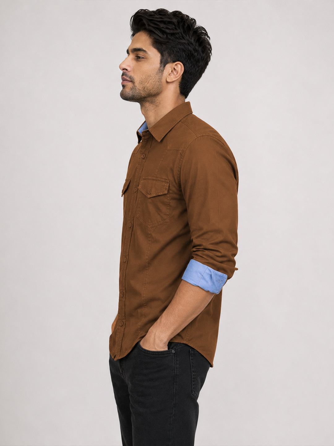 Cargo Style Dutsy Brown Shirt