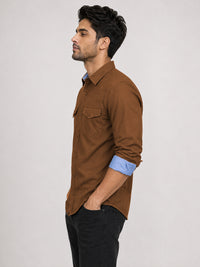 Cargo Style Dutsy Brown Shirt