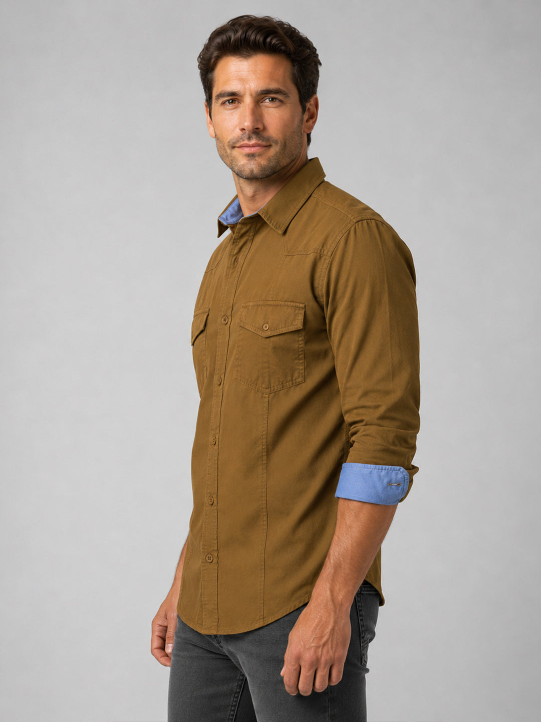 Cargo Style Mehendi Shirt