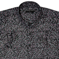 Black Floral Print Party Wear Shirt for Men
