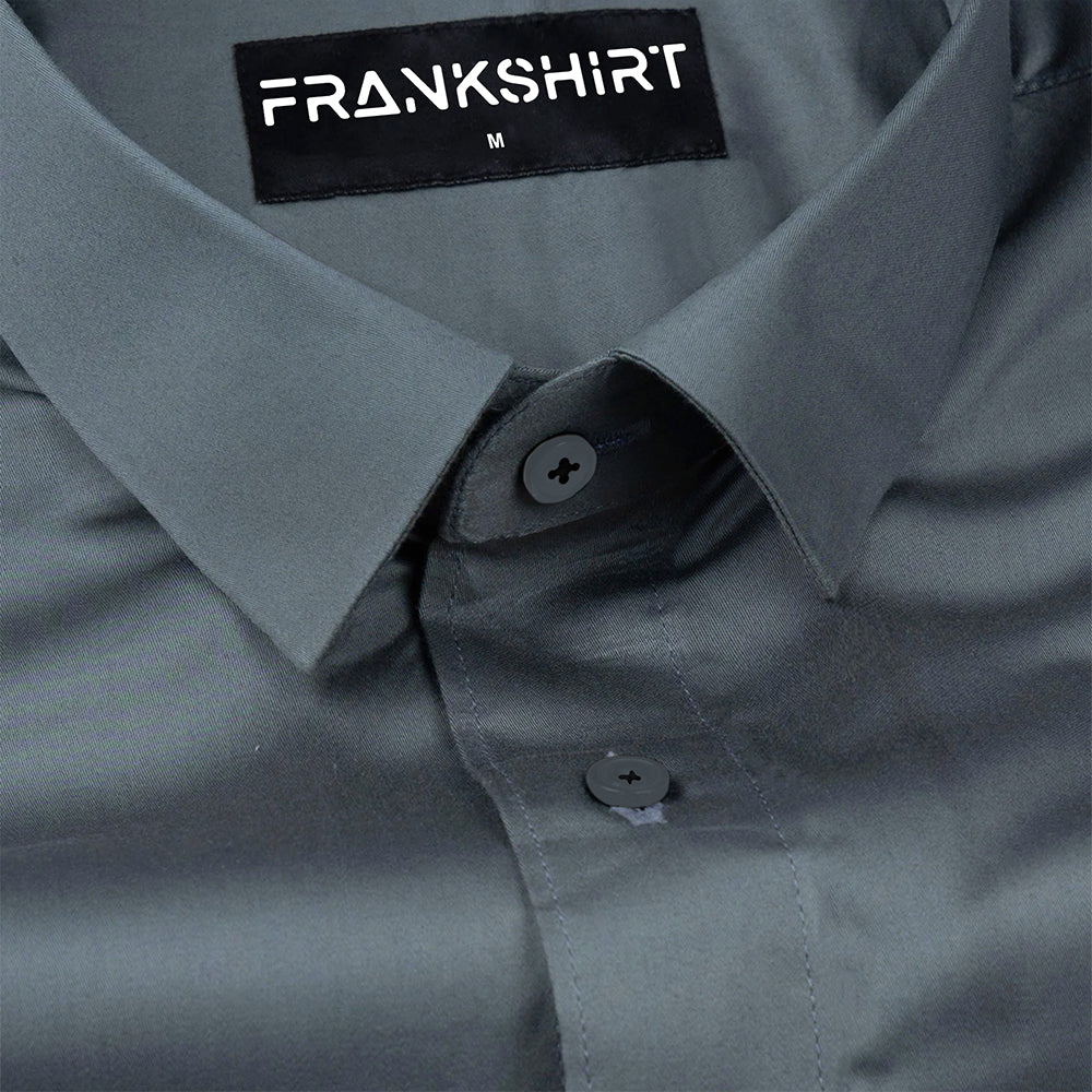 300GSM Premium Satin Shirt Combo for Men (White & Teal)