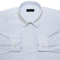 Bold Blue Pinstripe Oxford Shirt For Men
