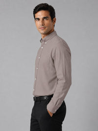 New Brown Oxford Cotton Shirt For Men