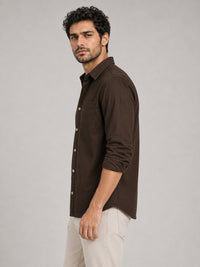 Cargo Urban Style Dark Brown Shirt