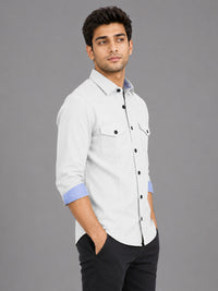 Pack Of 2 Cargo Style White & Brown Shirt
